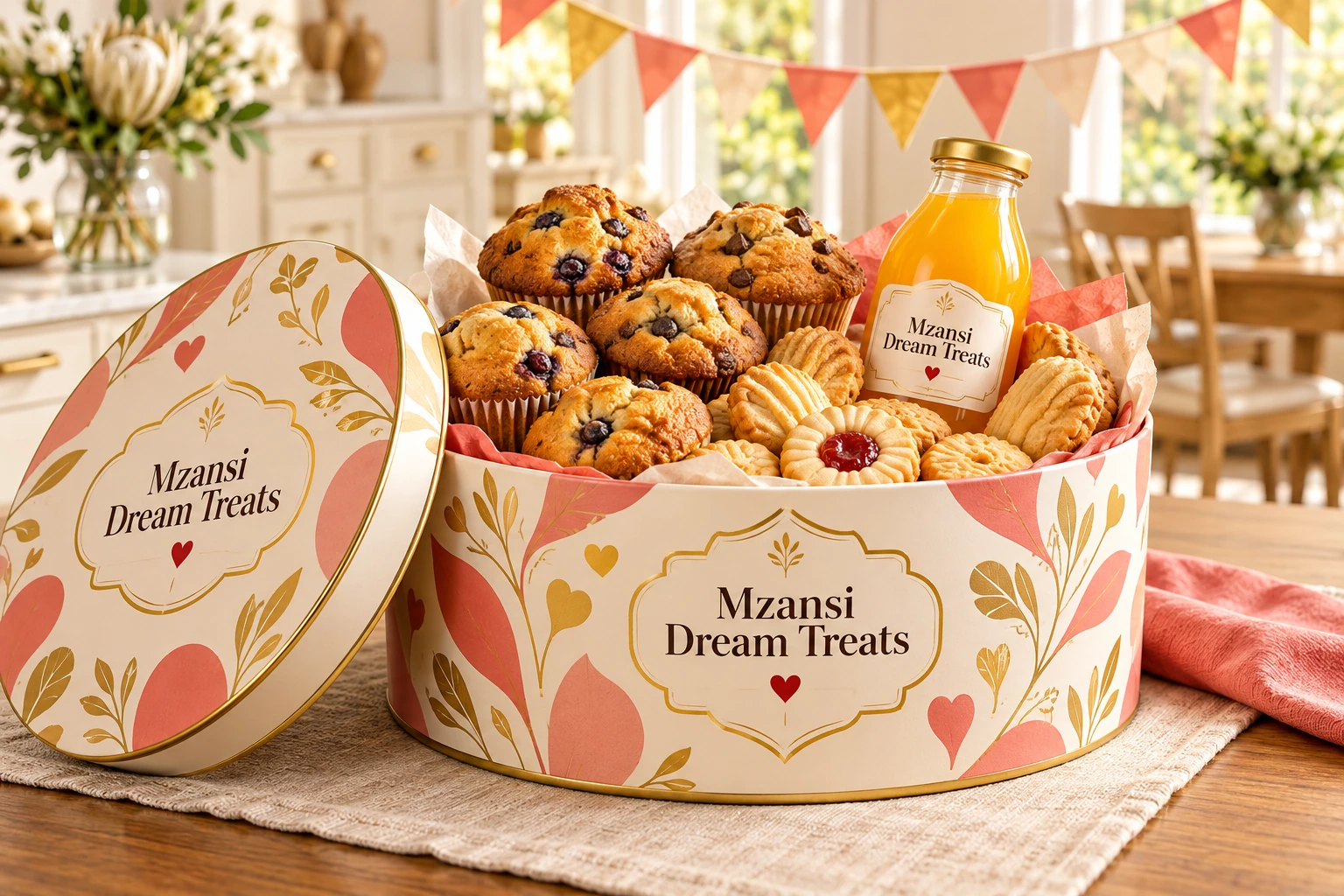 Illustrative branded presentation concept for Kiddies’ Party Joy